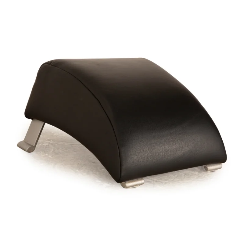 Rolf Benz 322 Leder Hocker Schwarz