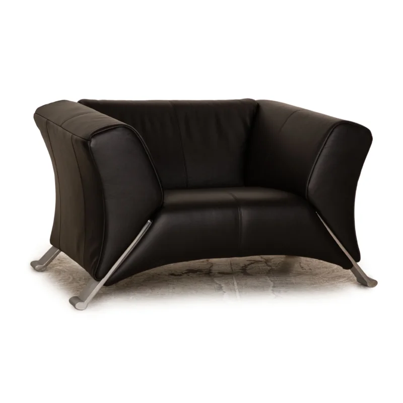 Rolf Benz 322 Leder Sessel Schwarz