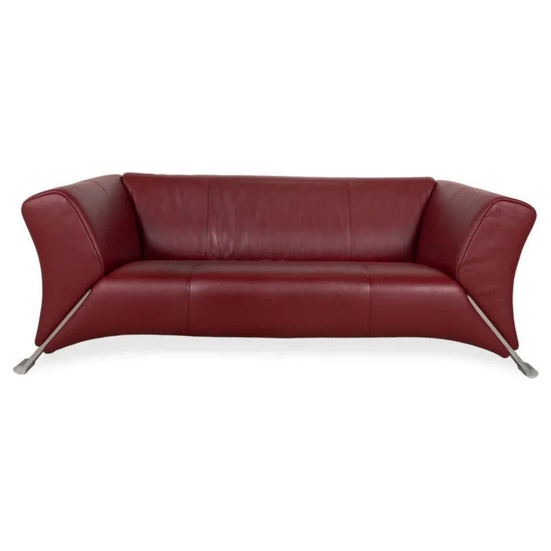 Rolf Benz 322 Leder Zweisitzer Rot Sofa Couch