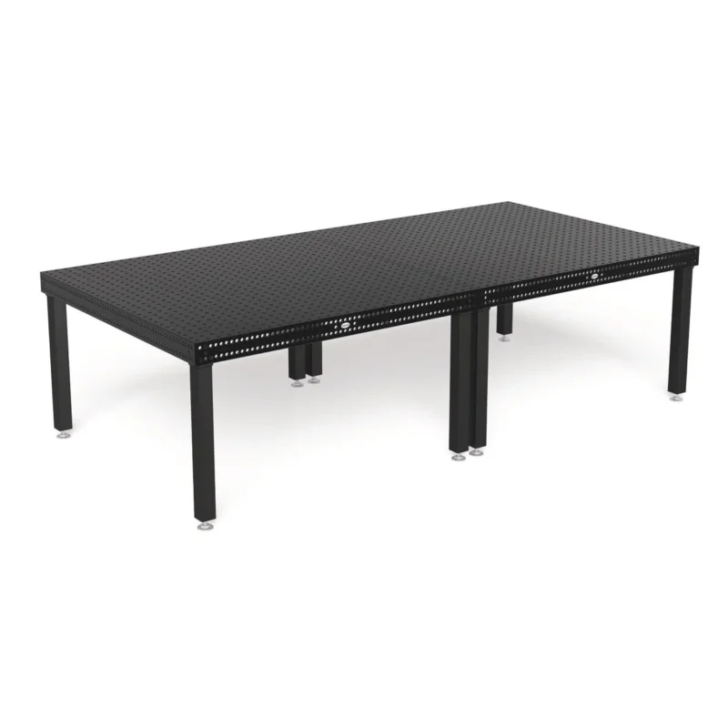 Produktansicht von Siegmund Schweißtisch 3000 x 1500 x 150 mm Professional 750 System 22 Plasmanitriert Höhe 700 mm mit Bodenverankerung