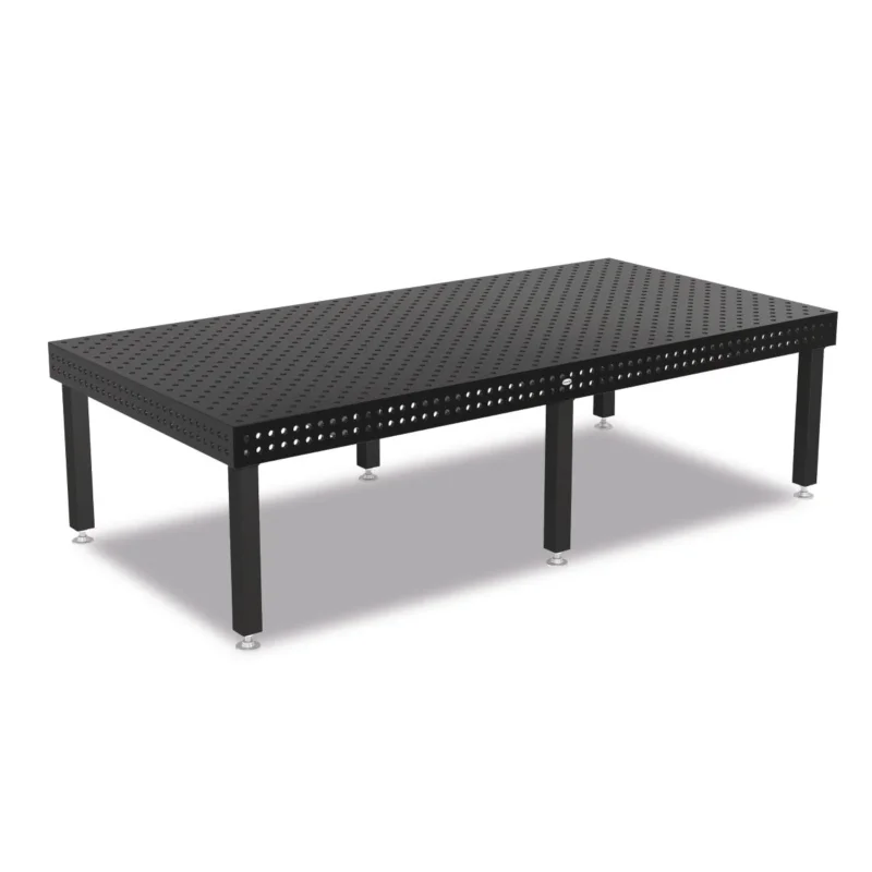 Produktansicht von Siegmund Schweißtisch 3000 x 1500 x 150 mm Professional Extreme 8.7 System 22 Plasmanitriert, Diagonalraster Höhe 700 mm mit Bodenverankerung