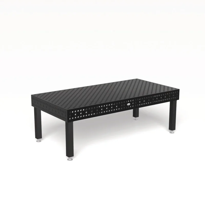 Produktansicht von Siegmund Schweißtisch 2400 x 1200 x 200 mm Professional Extreme 8.7 System 28 Plasmanitriert, Diagonalraster Höhe 750 mm mit Bodenverankerung