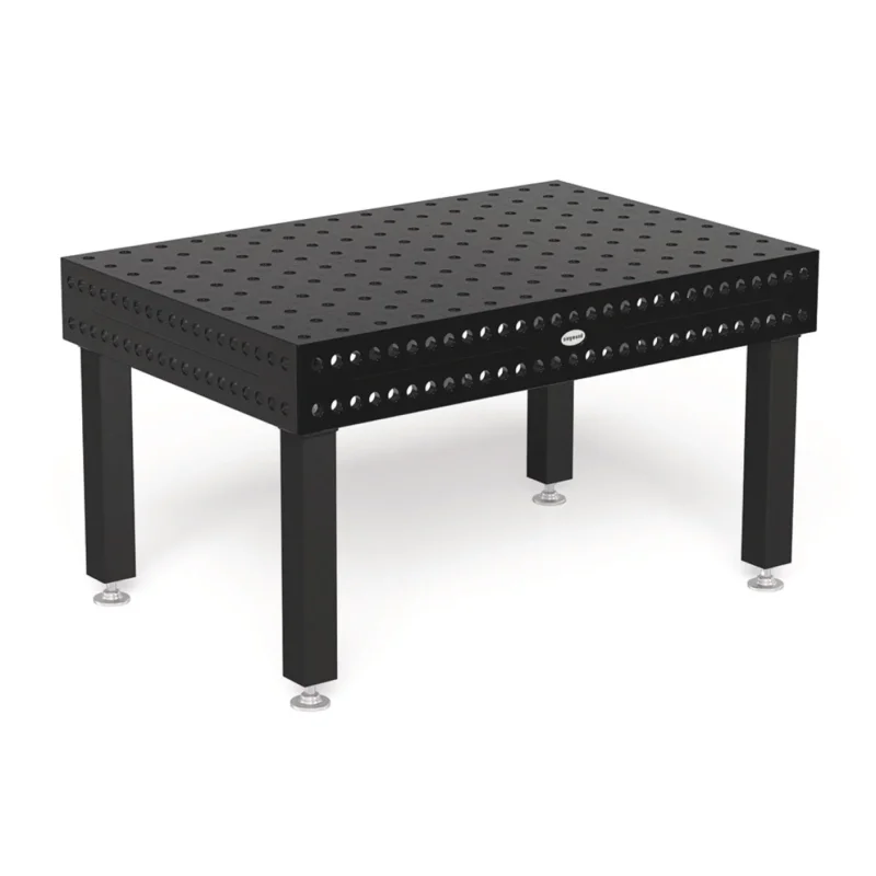 Produktansicht von Siegmund Schweißtisch 1500 x 1000 x 200 mm Professional 750 System 28 Plasmanitriert Höhe 750 mm mit Bodenverankerung