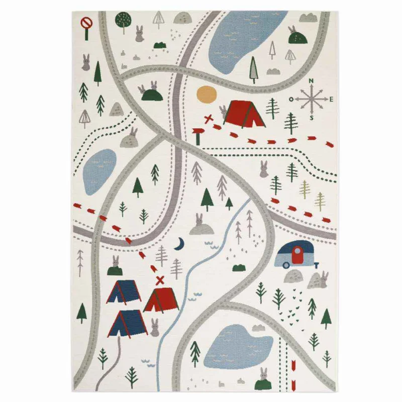 Spielteppich In- & Outdoor 123 x 180 cm Camper, Kinderteppich - Kindersein