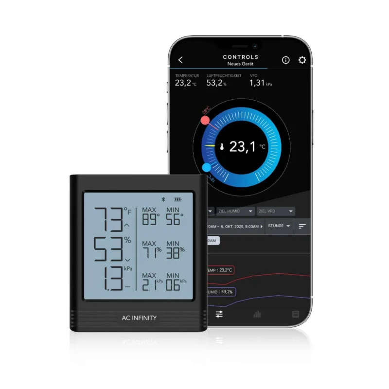 AC Infinity CLOUDCOM B2 Smart Thermo-Hygrometer mit internem Klimasensor