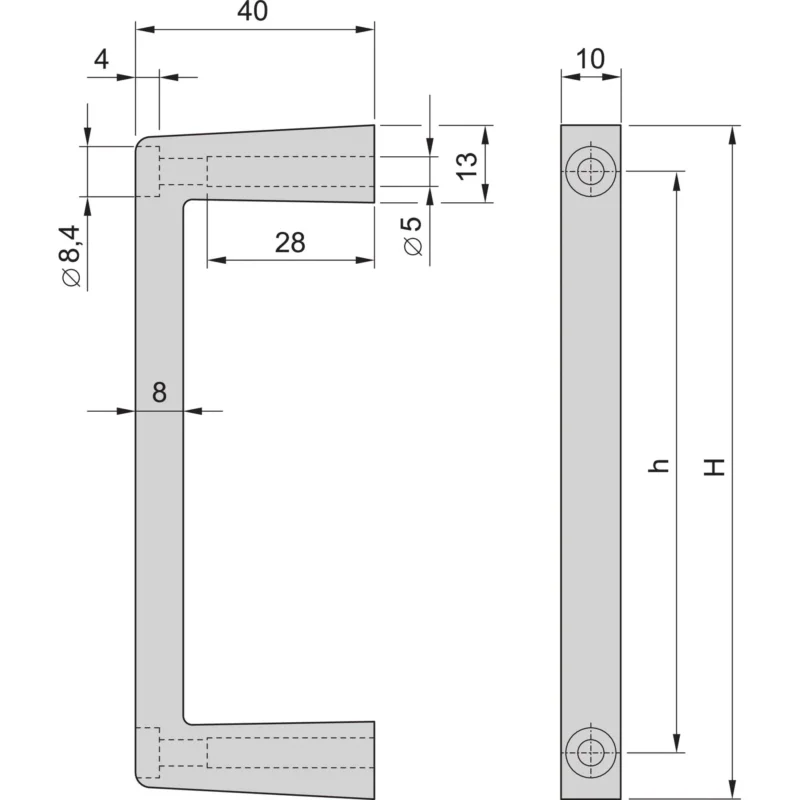 Schroff - Komponente für den Ausbau (Schaltschrank) FRONT-HANDLE 2U 20860257 (VE2) Multipack − 2 Packung