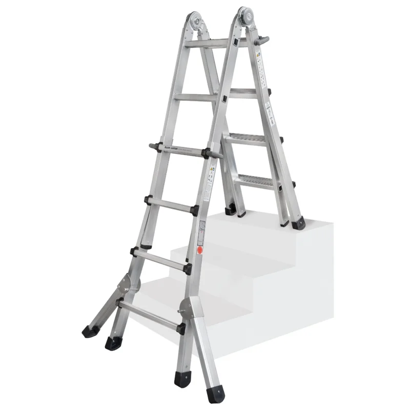 ILLER-LEITER - Sprossenleiter Teleskopleiter Levelmaster 64216 4x6 Spross.+Ausleger