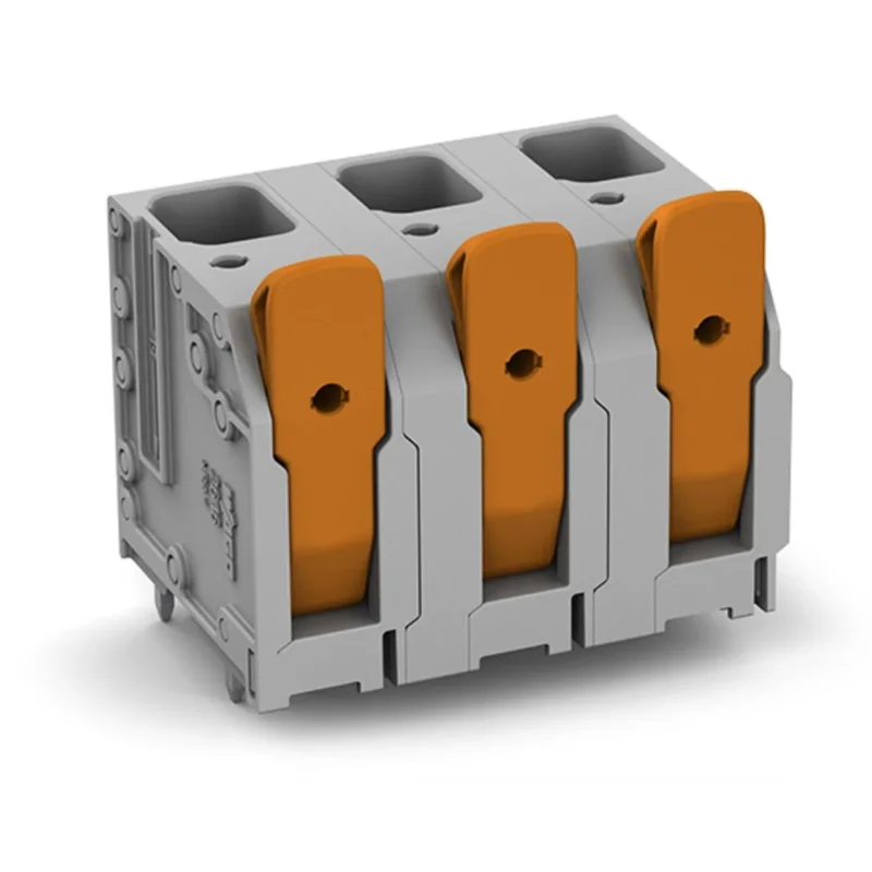 WAGO - Leiterplattenklemme Hebel 2616-3357 16mm²,grau − 14 Stück
