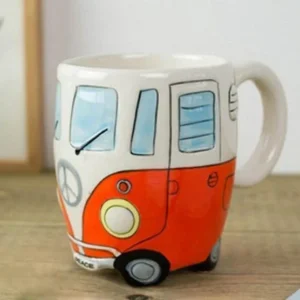 GroovyCup Camperbus-Becher – Retro-Keramik-Kaffeebecher 330 ml