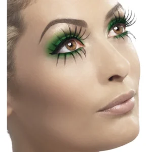 Schwarze Wimpern für Ober- und Unterlid