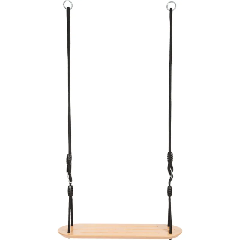 XL Brettschaukel aus Holz 58 cm, 100 kg Belastbarkeit mit stabilen Seilen, langlebig und sicher fĂĽr Freude im Kinderzimmer und Outdoor-Spielbereiche.